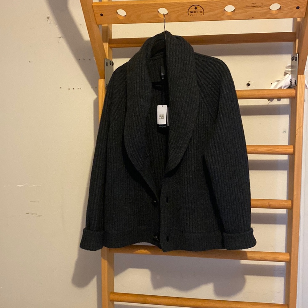 New with tags shawl collar cardigan black